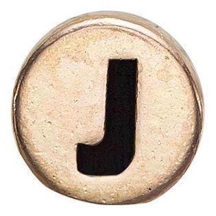 Christina Collect gold-plated 925 sterling silver Small gold-plated silver dot with J, model 603-G-J